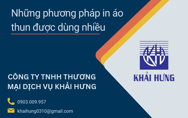 những phương pháp in áo thun được dùng nhiều